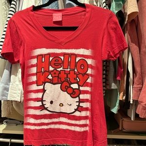 Hello Kitty V-neck t shirt red.